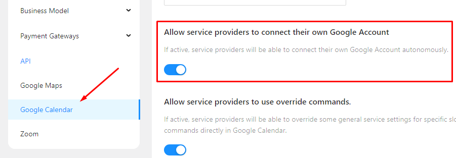 AllowProvidersToConnectGoogleAccount