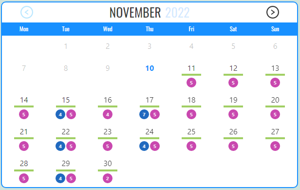 Monthly Calendar