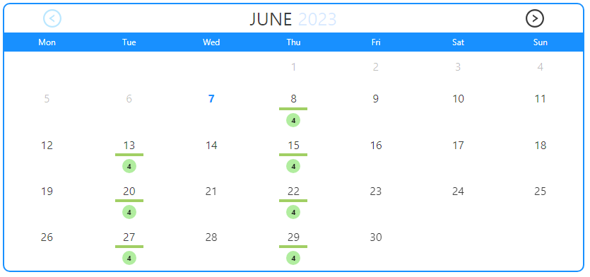 Monthly Calendar