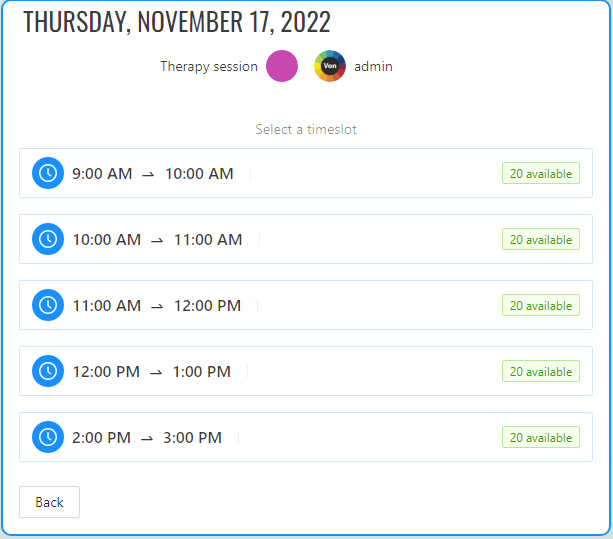 Time Slot Selection Step